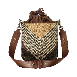Brown Polyester Handbag