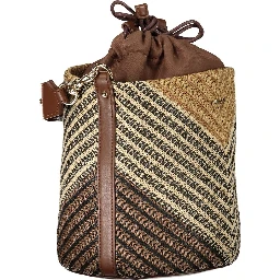 Brown Polyester Handbag