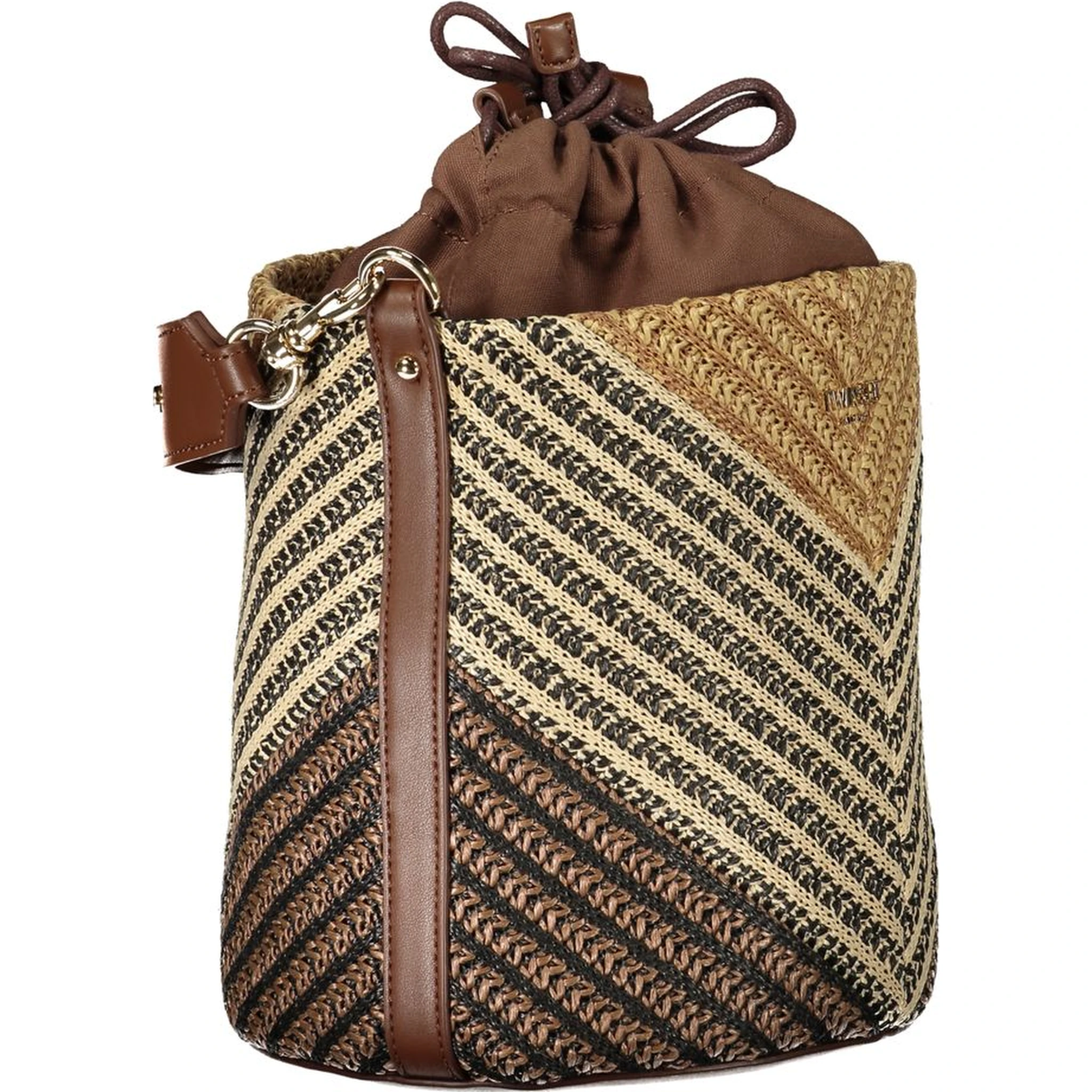Brown Polyester Handbag