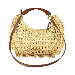 Beige Polyester Handbag