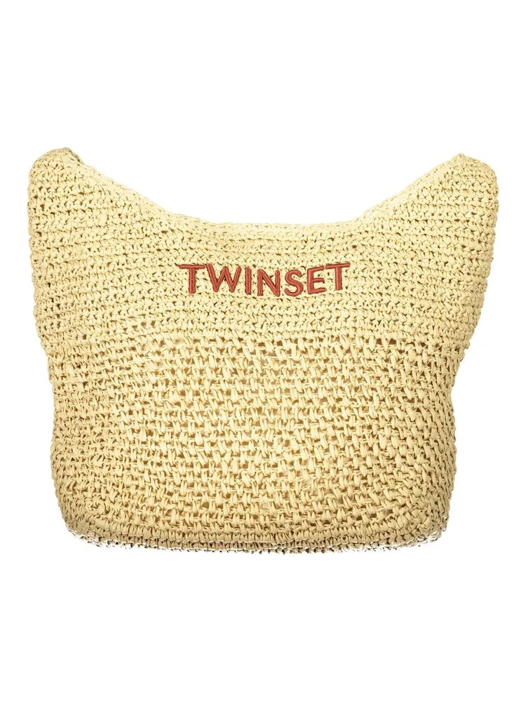 Beige Polyester Handbag