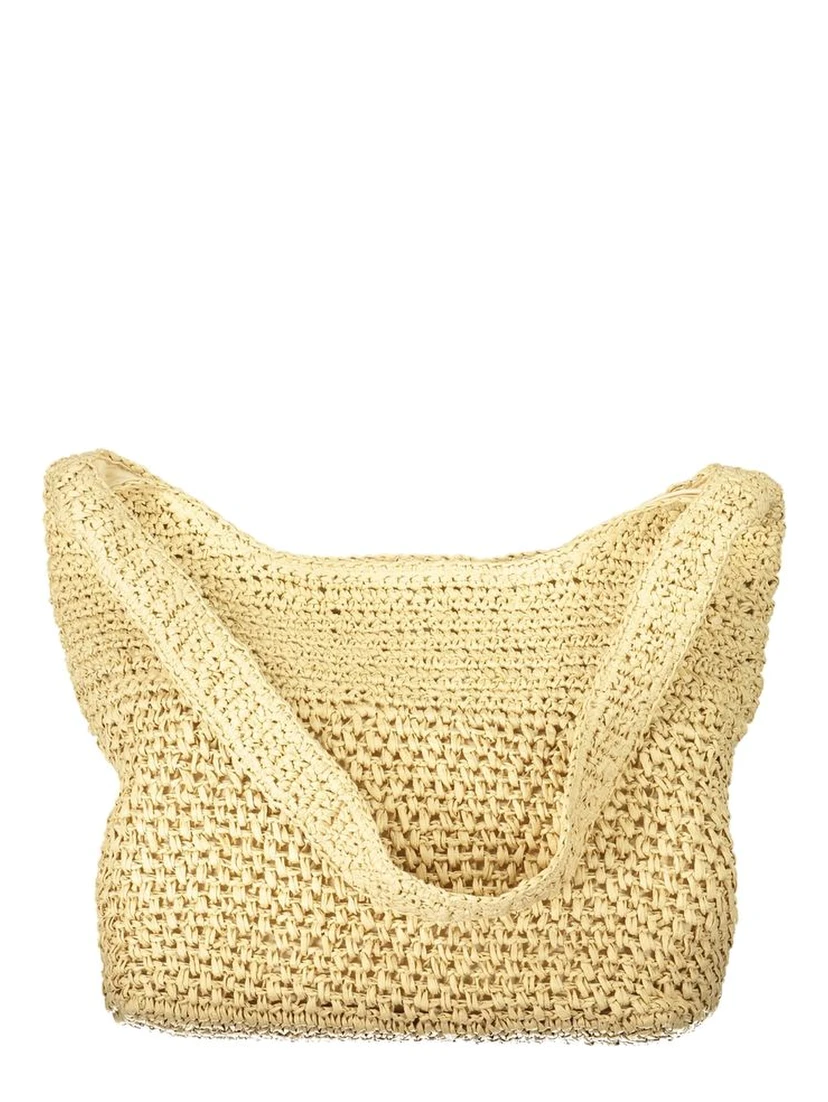 Beige Polyester Handbag