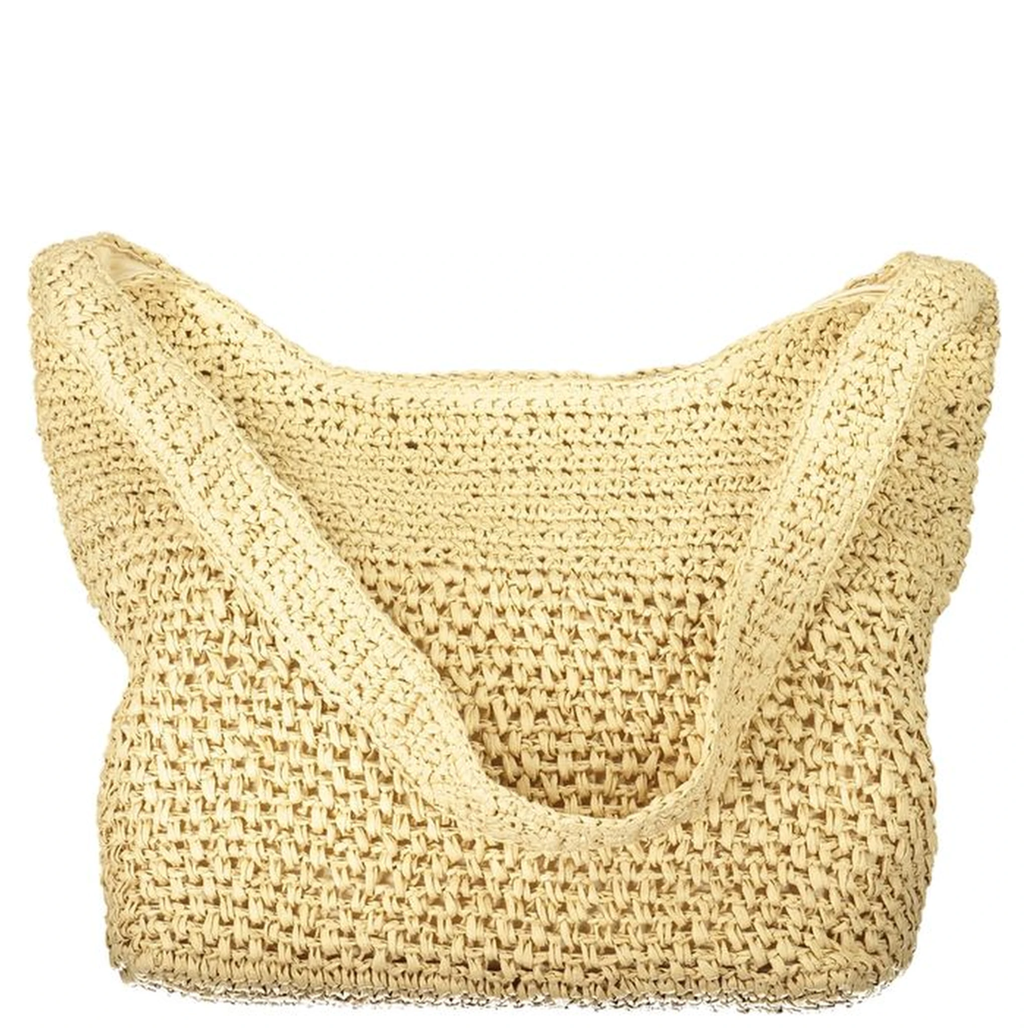 Beige Polyester Handbag