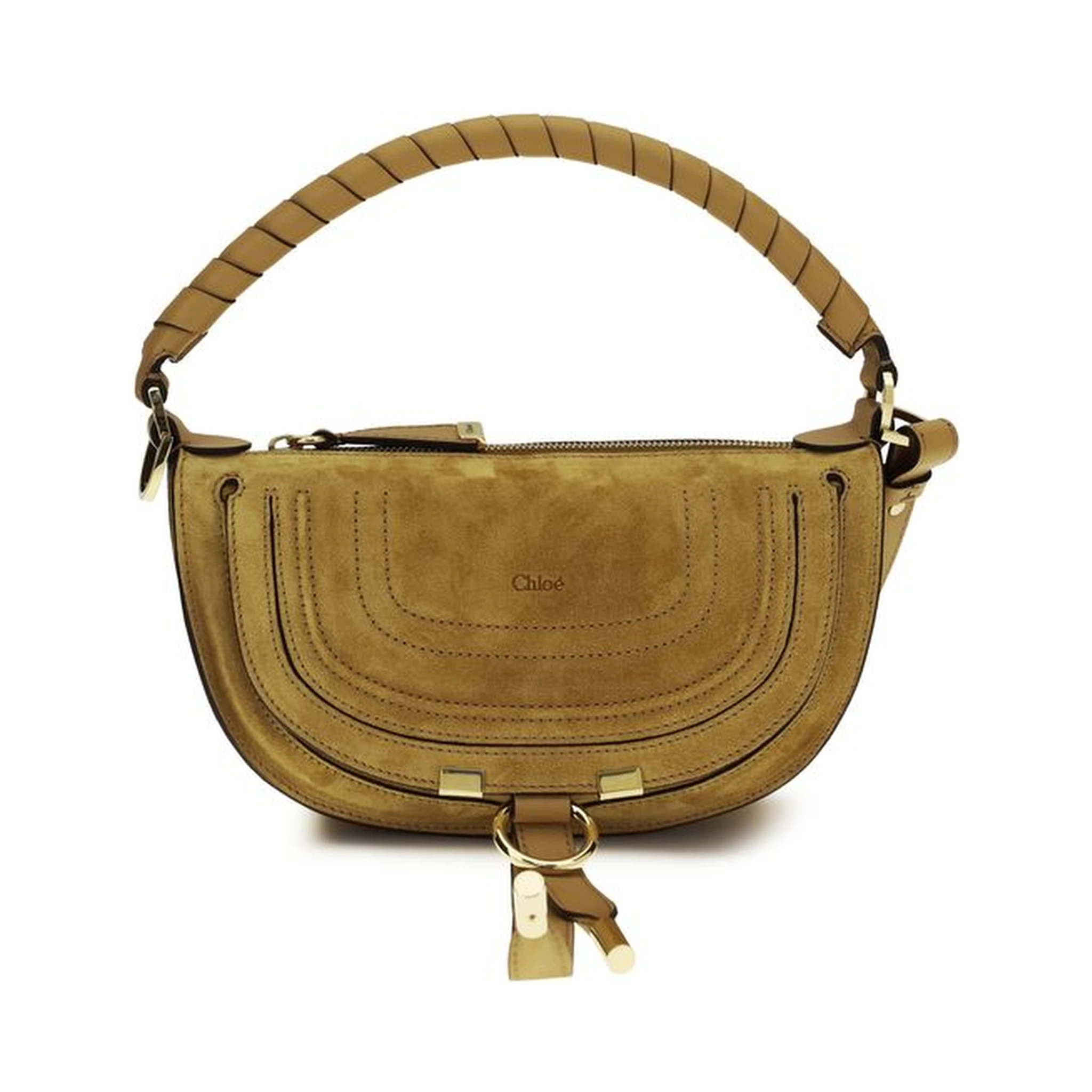 حقيبة كتف بوس توروس من جلد العجل البني