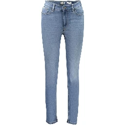 Blue Cotton Skinny Jeans