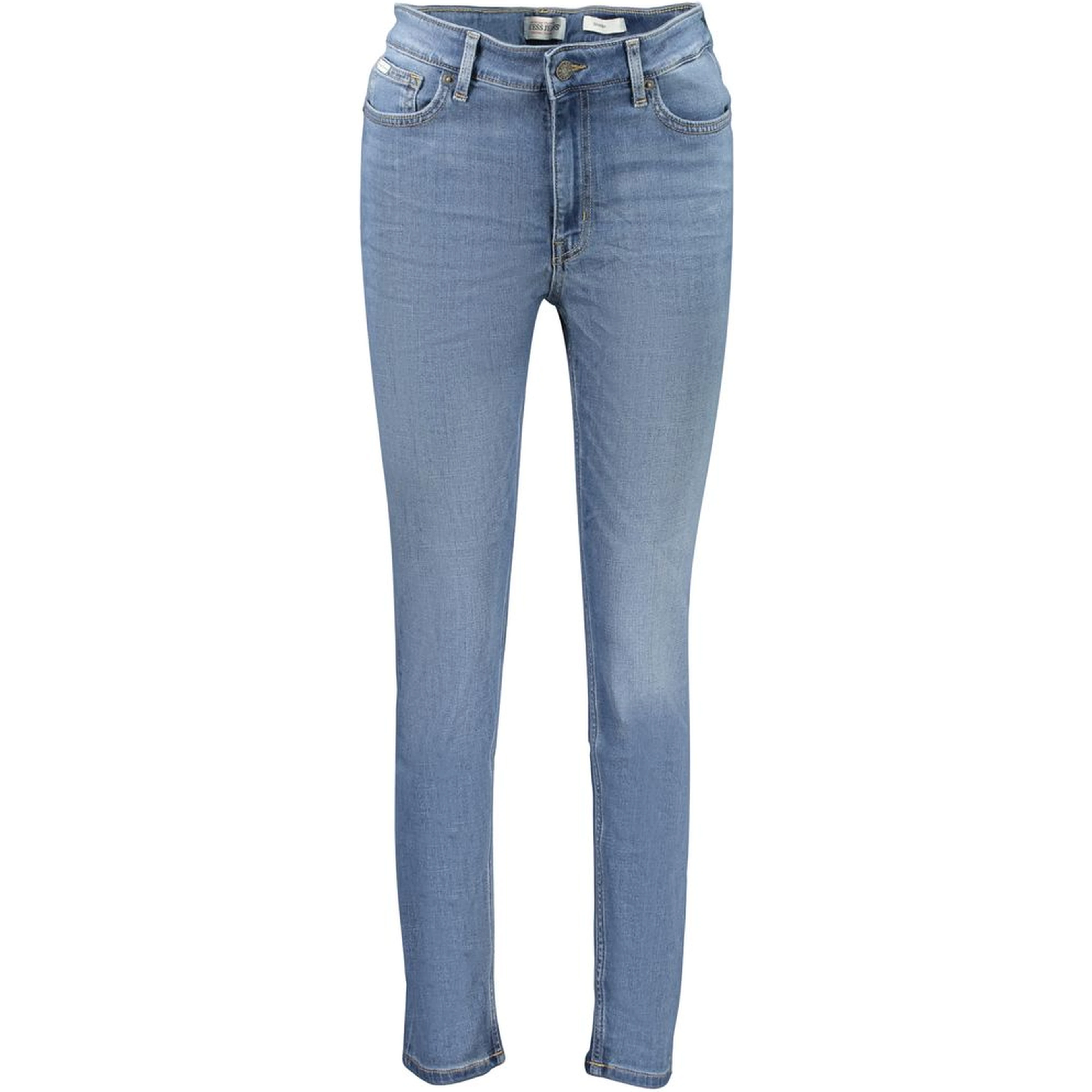 Blue Cotton Skinny Jeans