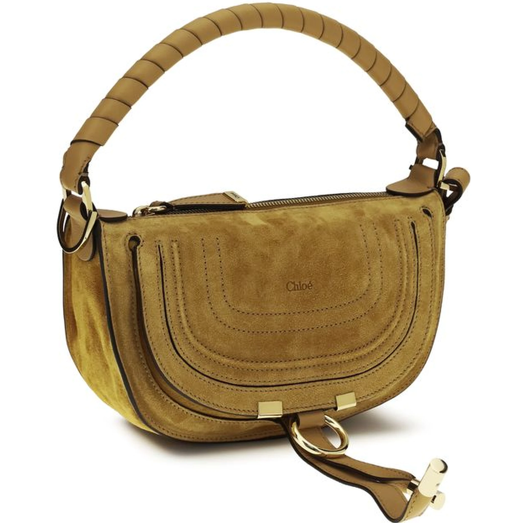 حقيبة كتف بوس توروس من جلد العجل البني