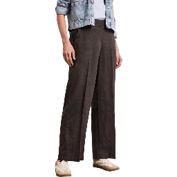 Brown Linen Casual Pants