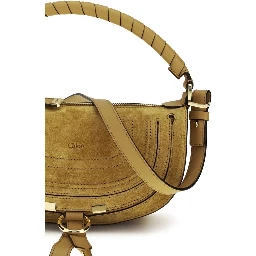 حقيبة كتف بوس توروس من جلد العجل البني