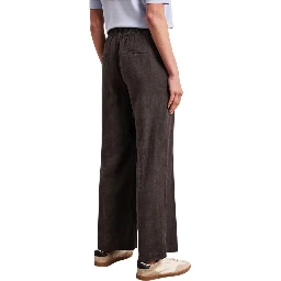 Brown Linen Casual Pants