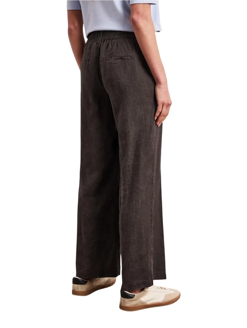Brown Linen Casual Pants