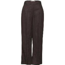 Brown Linen Casual Pants