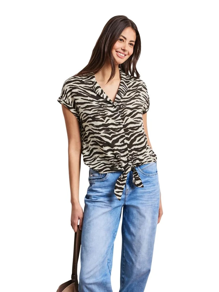 Brown Viscose Shortsleeve Shirt