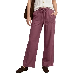 Pink Viscose Casual Pants