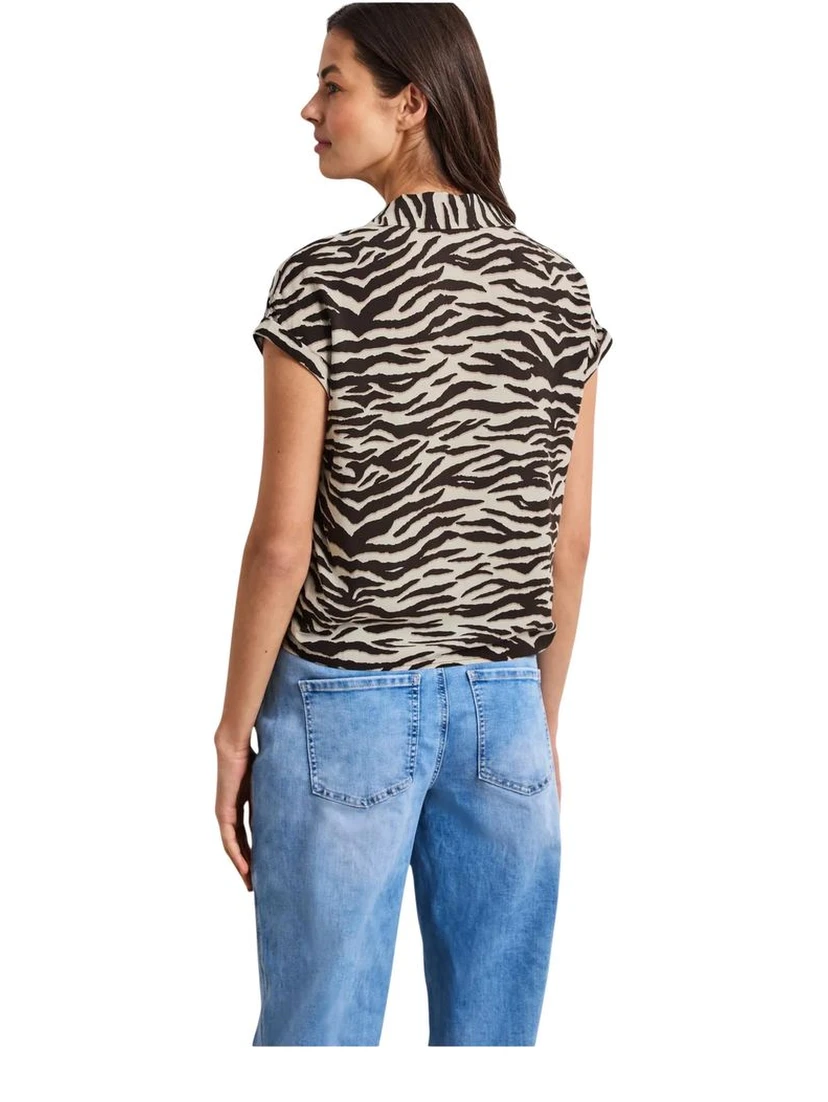 Brown Viscose Shortsleeve Shirt