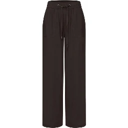Brown Viscose Casual Pants
