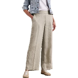 بنطال كتان بيج كاجوال