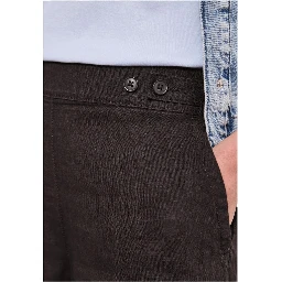 Brown Linen Casual Pants