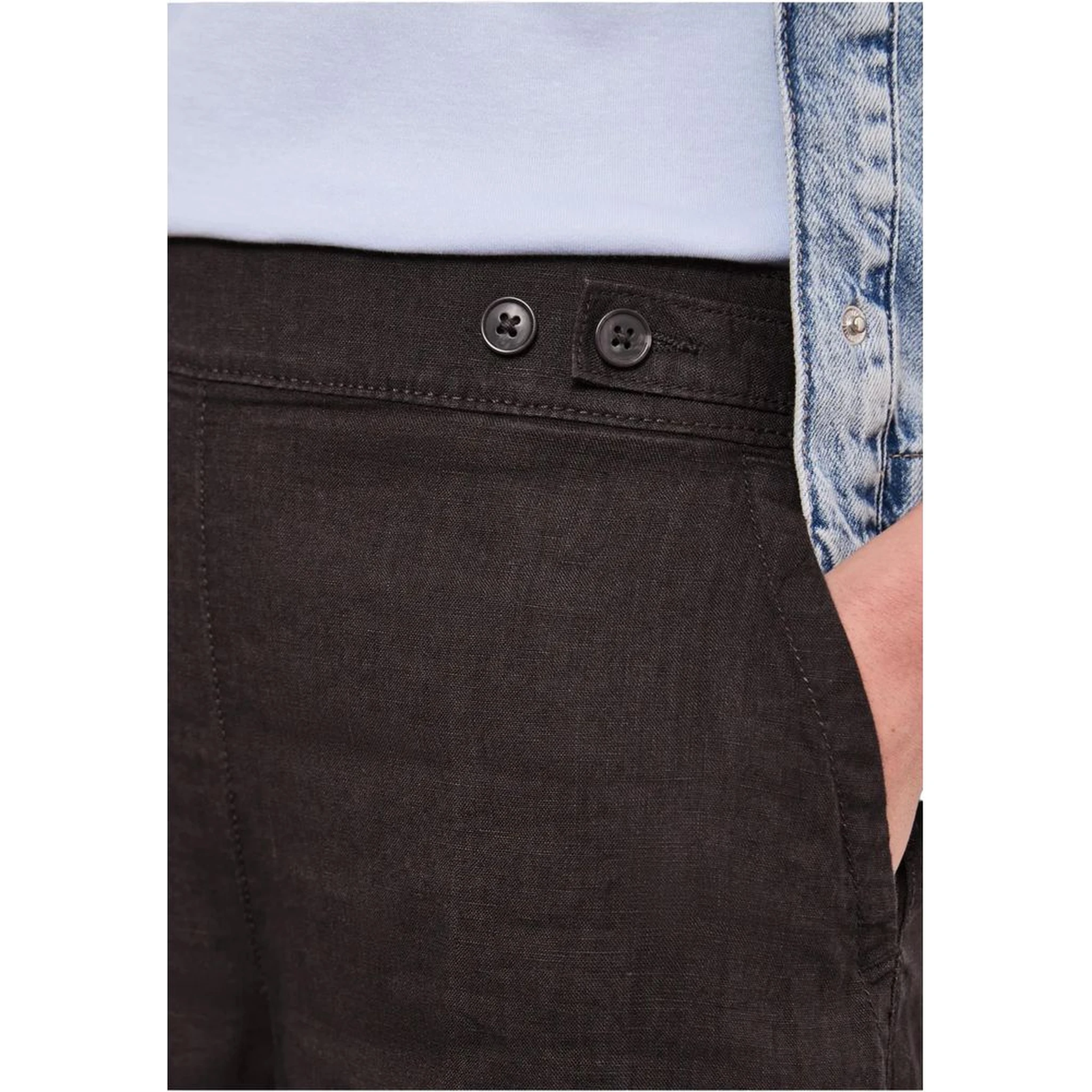 Brown Linen Casual Pants