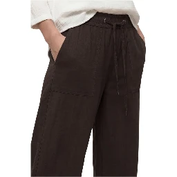 Brown Viscose Casual Pants