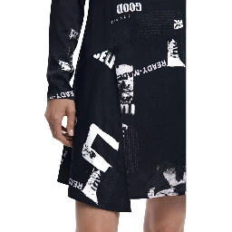 Black Viscose Short Dress