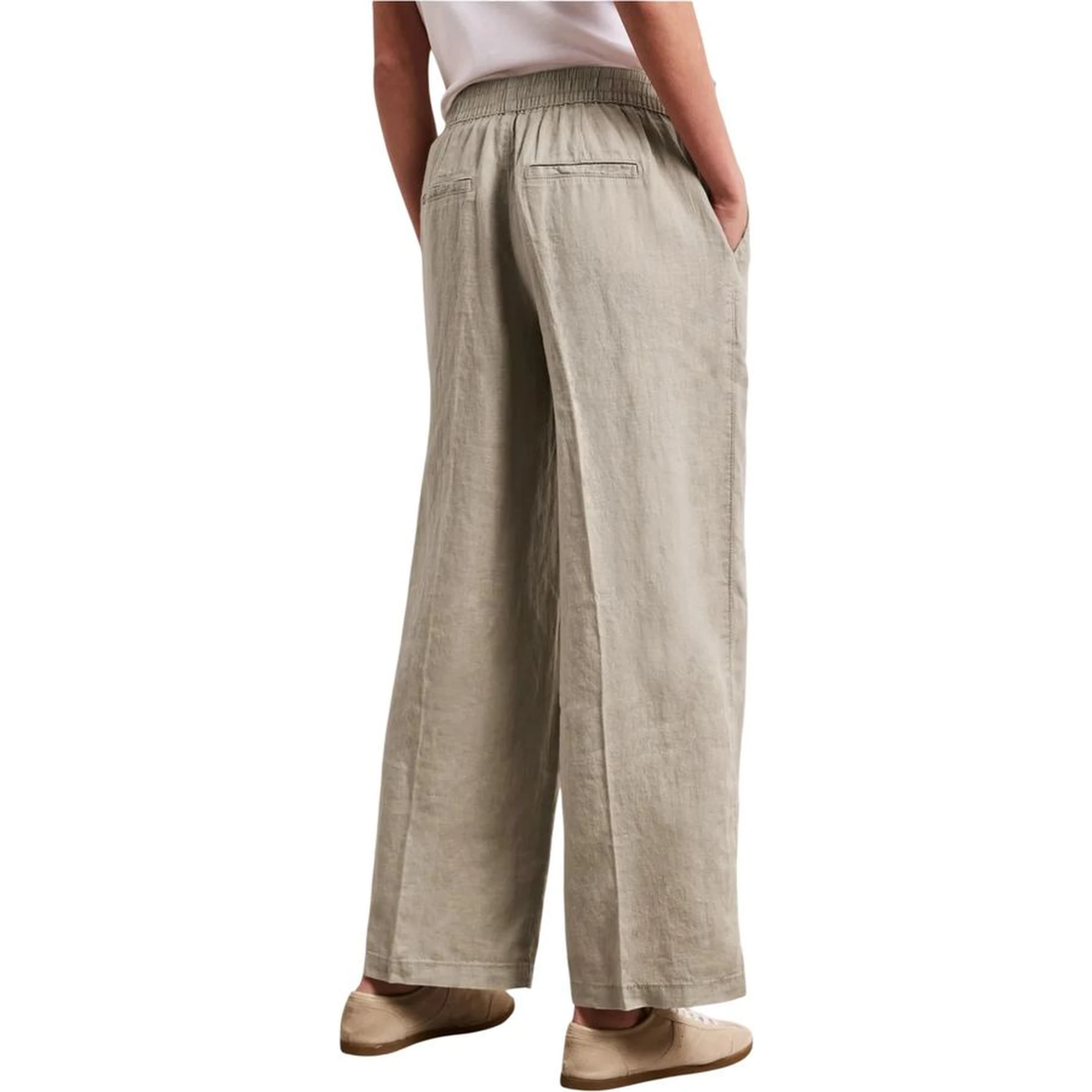 بنطال كتان بيج كاجوال