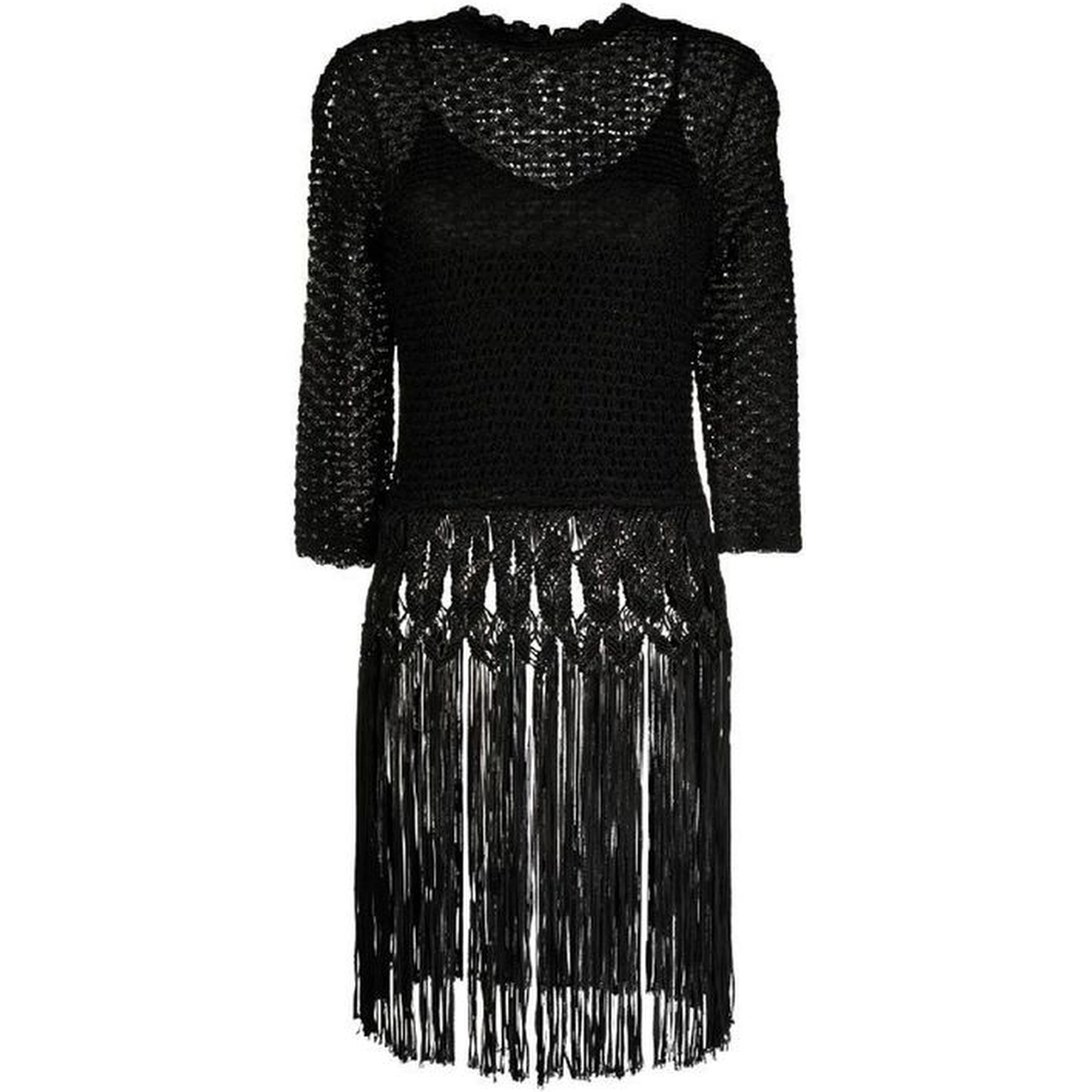 Black Viscose Casual Dress