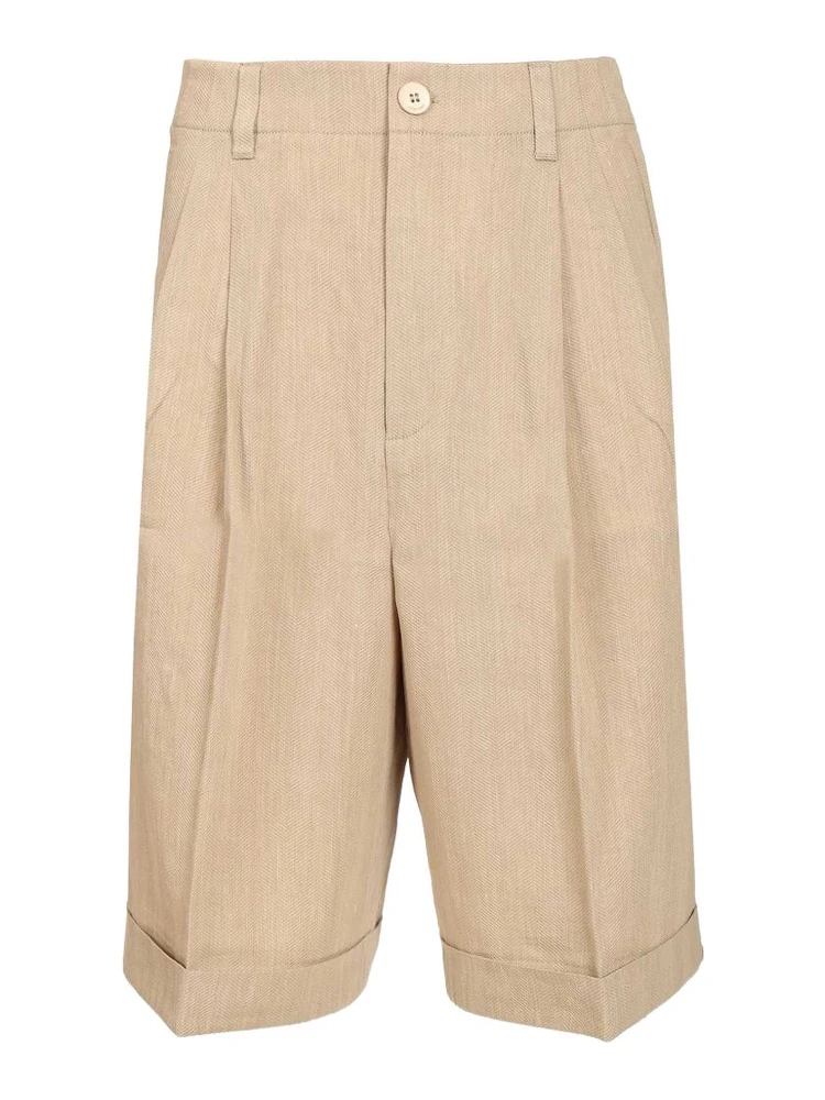 JACQUEMUS Shorts Beige