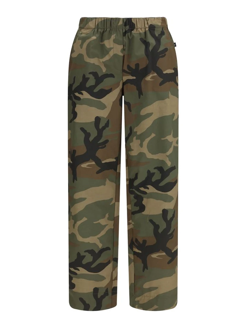 Bicolor Cotton Casual Pants