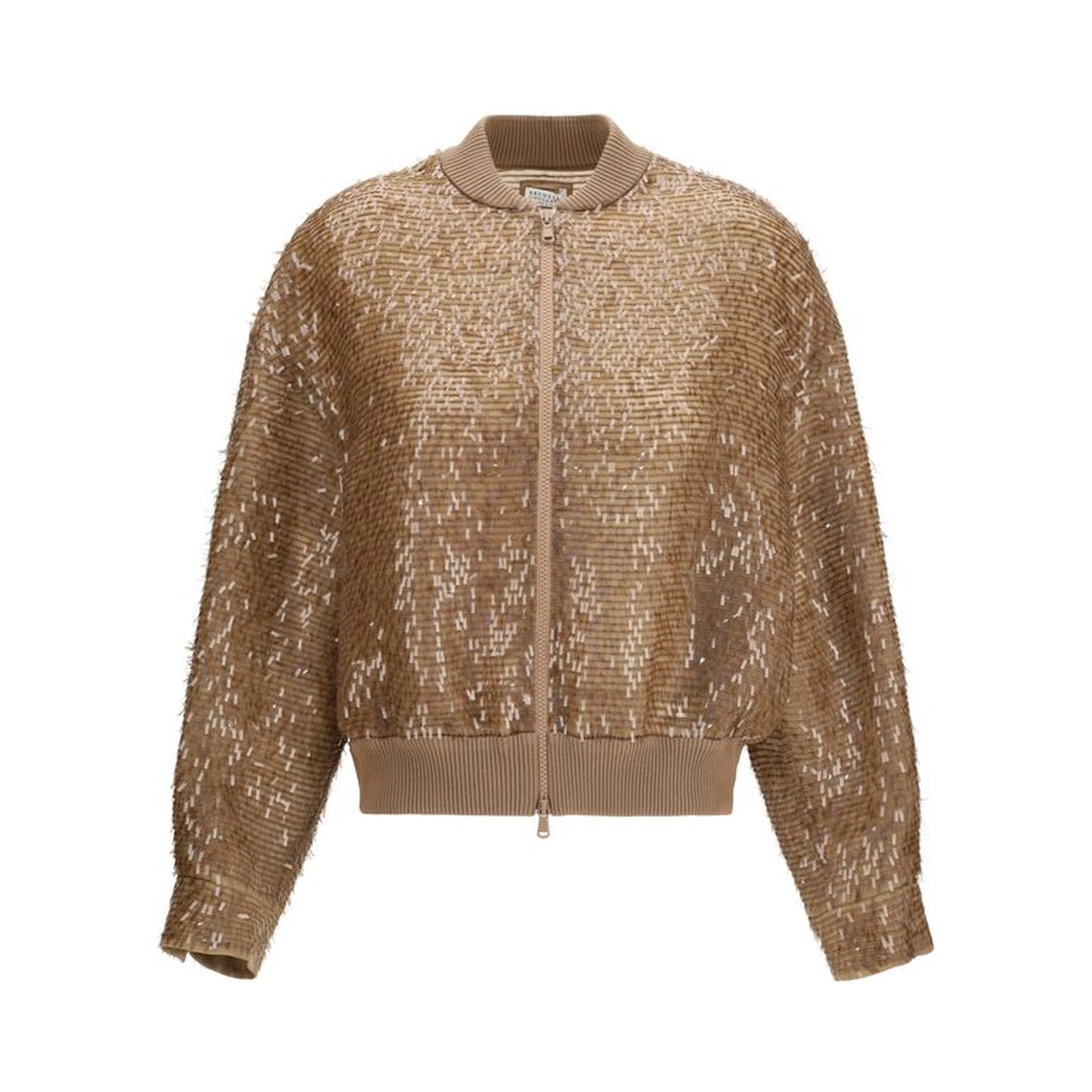 Brown Silk Bomber