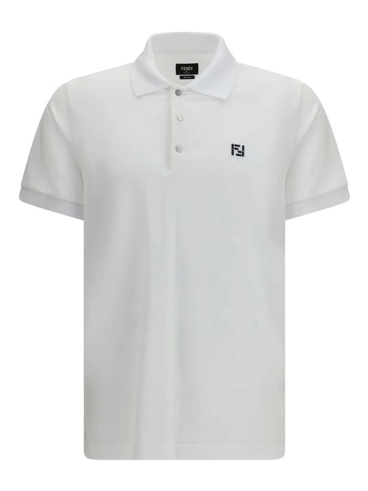 White Cotton Polo Shirt