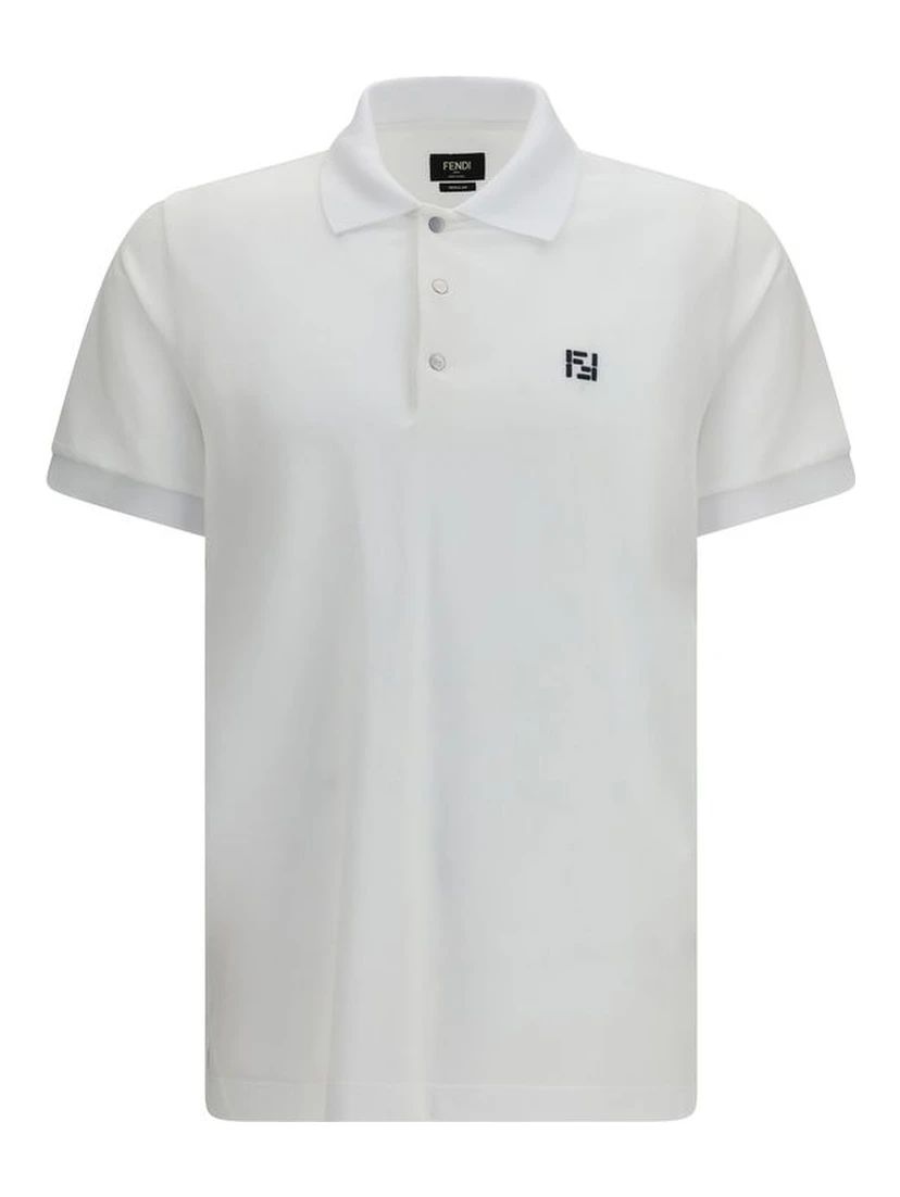 White Cotton Polo Shirt