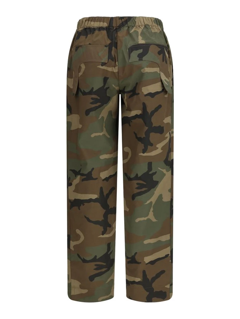 Bicolor Cotton Casual Pants