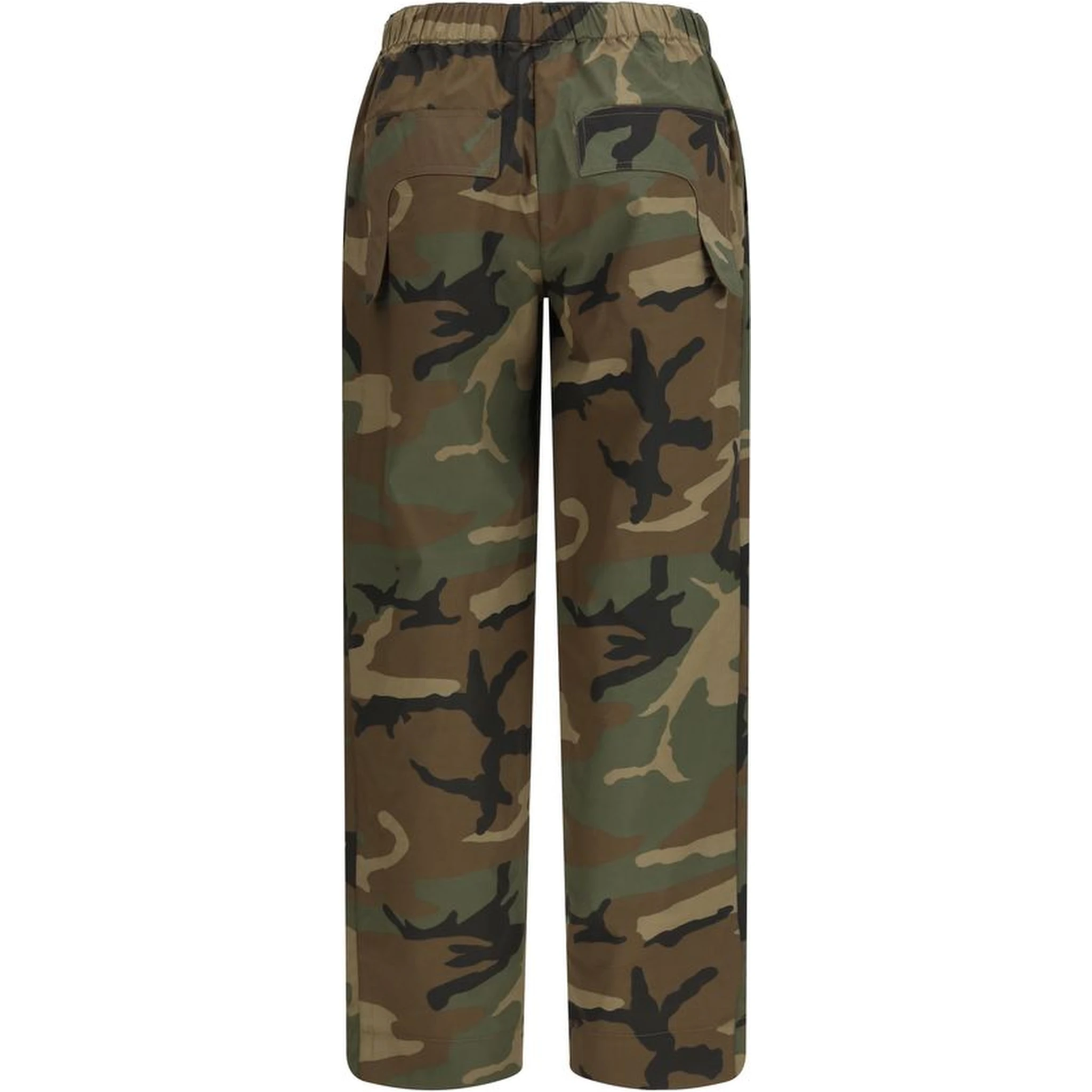 Bicolor Cotton Casual Pants