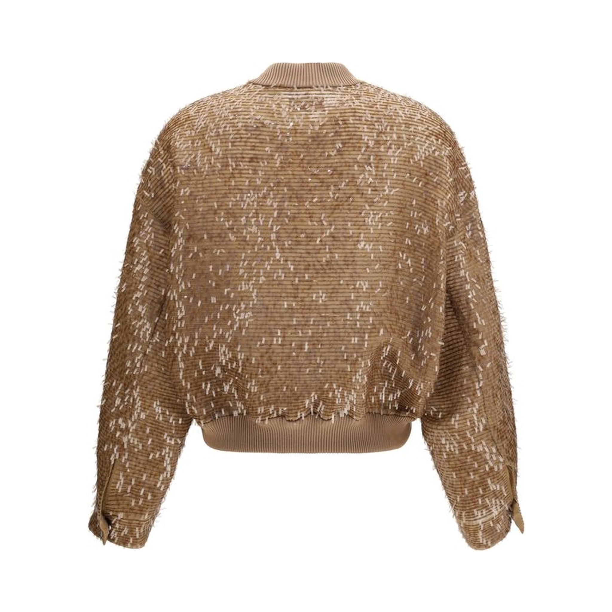 Brown Silk Bomber