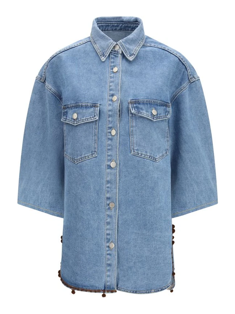 جاكيت جينز قطني أزرق
