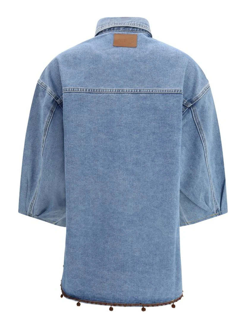 جاكيت جينز قطني أزرق