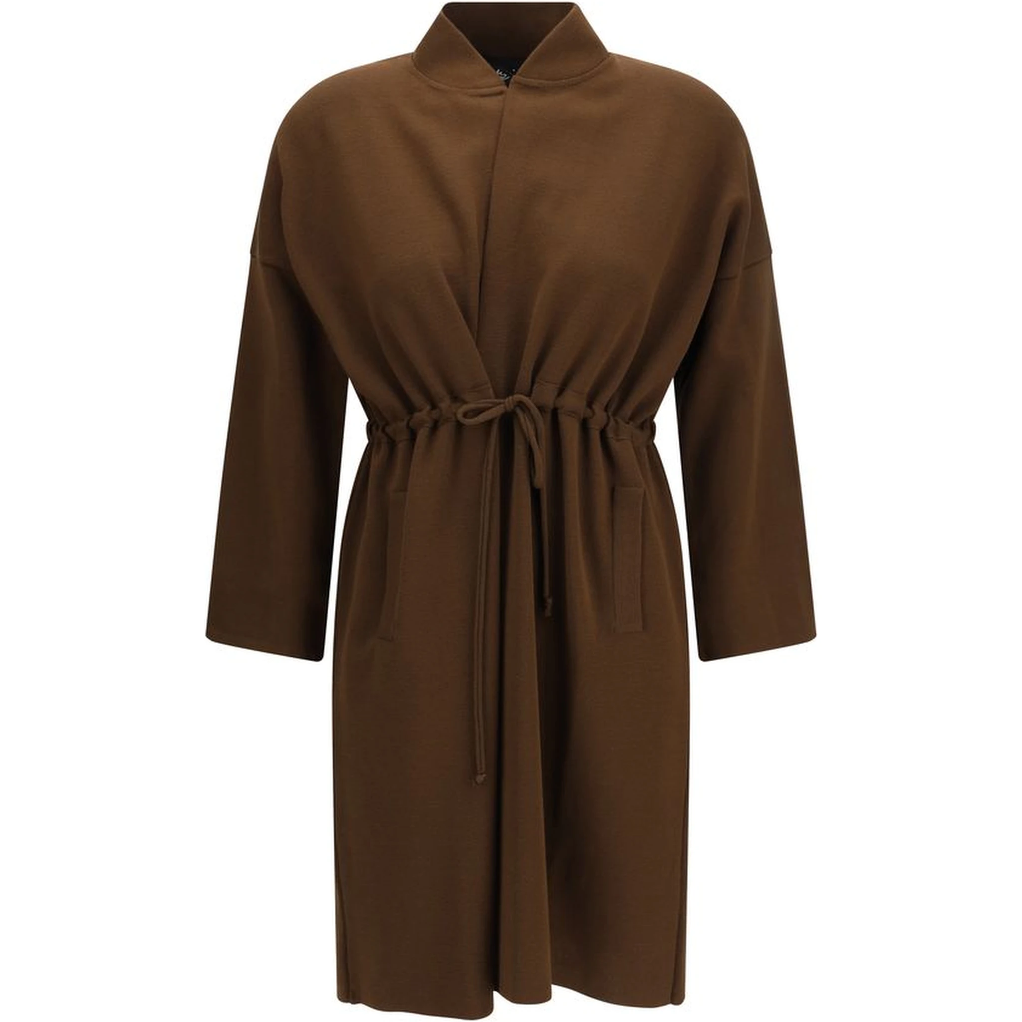 Brown Viscose Sleveless Jacket