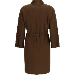Brown Viscose Sleveless Jacket