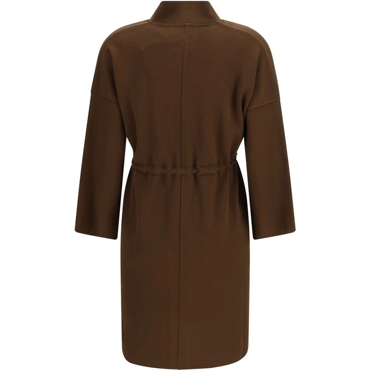 Brown Viscose Sleveless Jacket