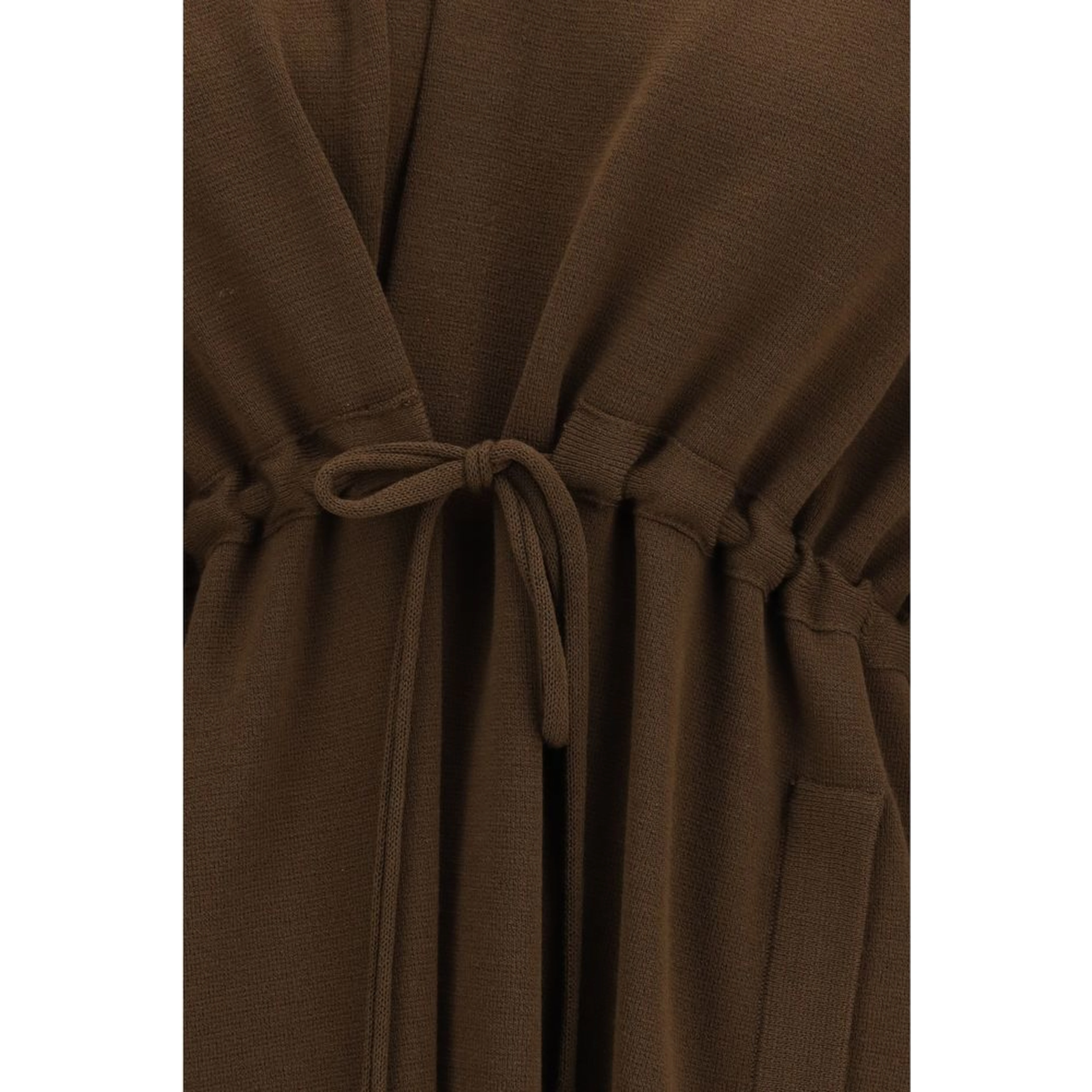 Brown Viscose Sleveless Jacket