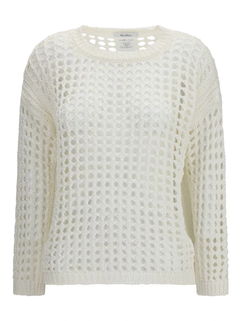 White Linen Sweatshirt