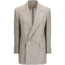 Beige Linen Blazer
