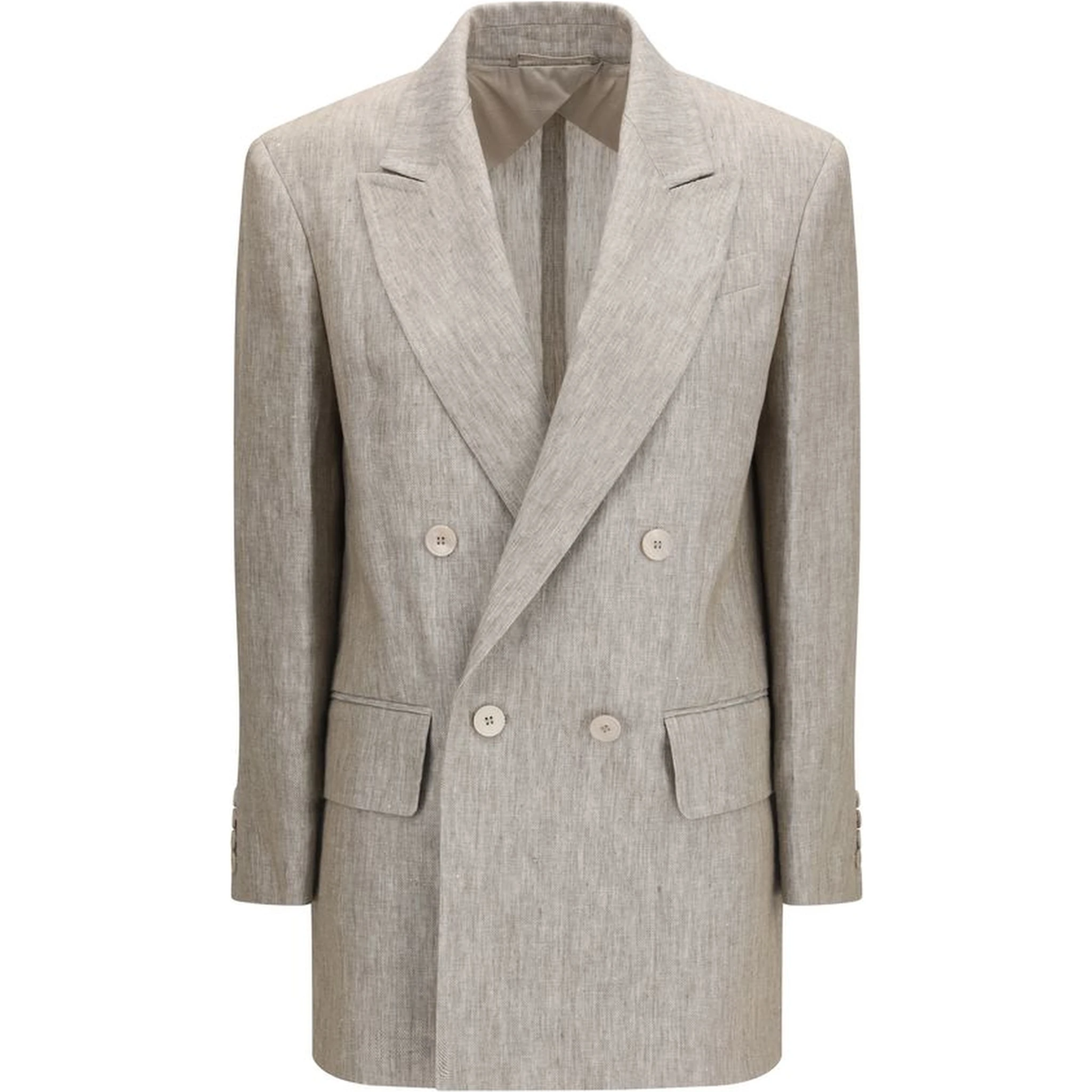 Beige Linen Blazer