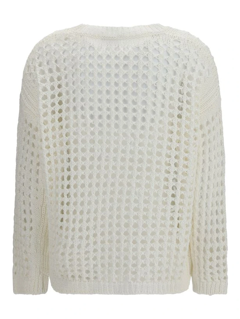 White Linen Sweatshirt