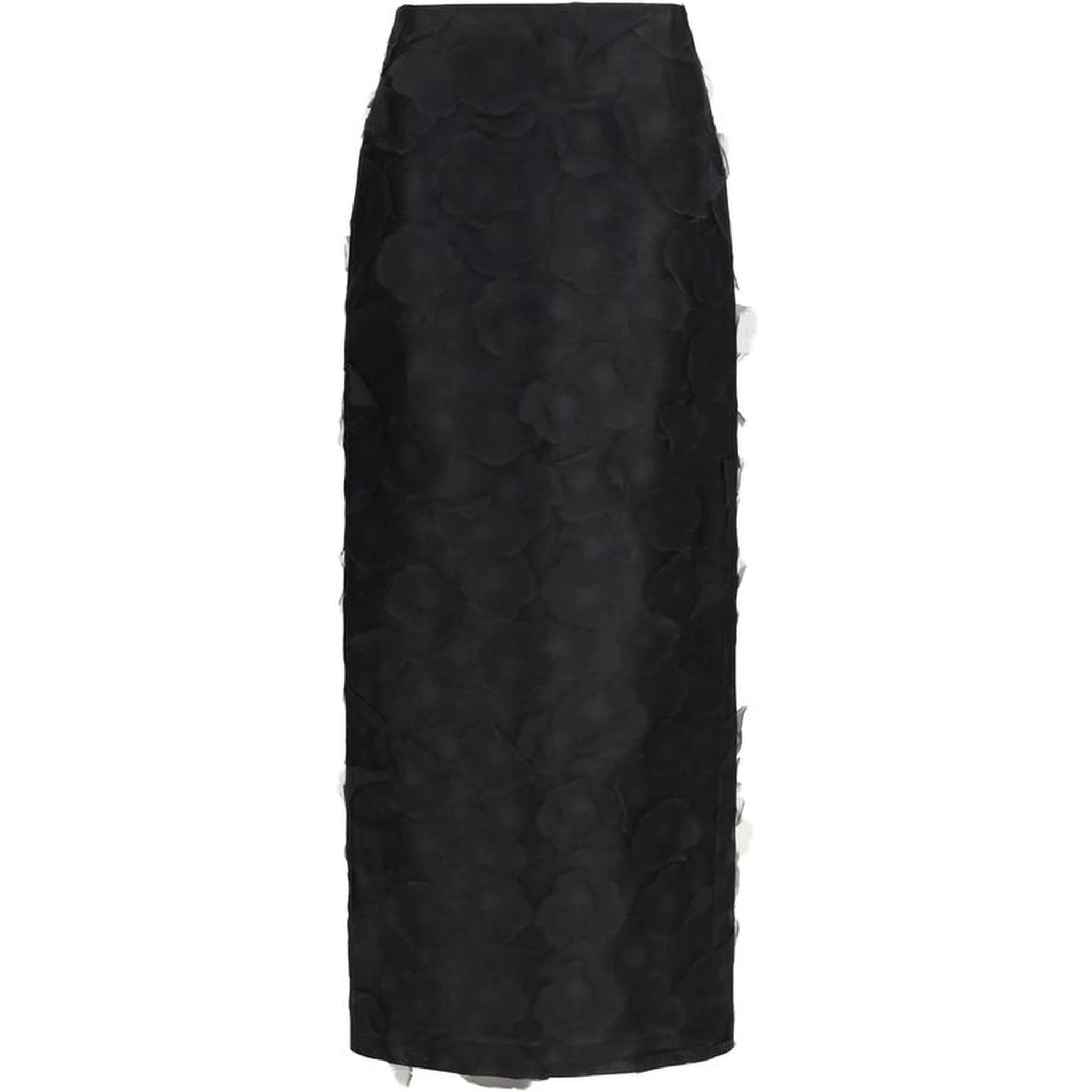 Black Silk Long Skirt
