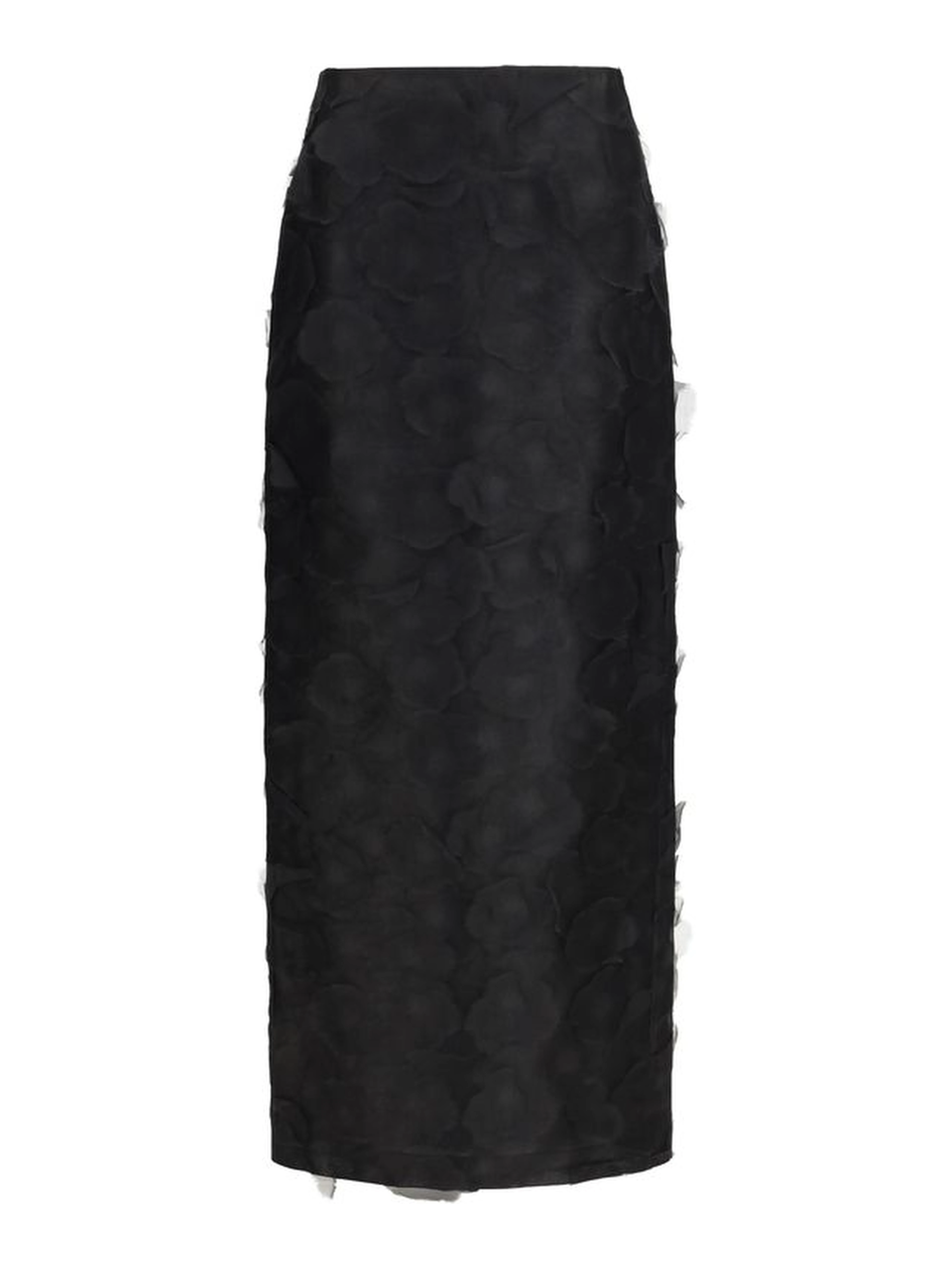 Black Silk Long Skirt