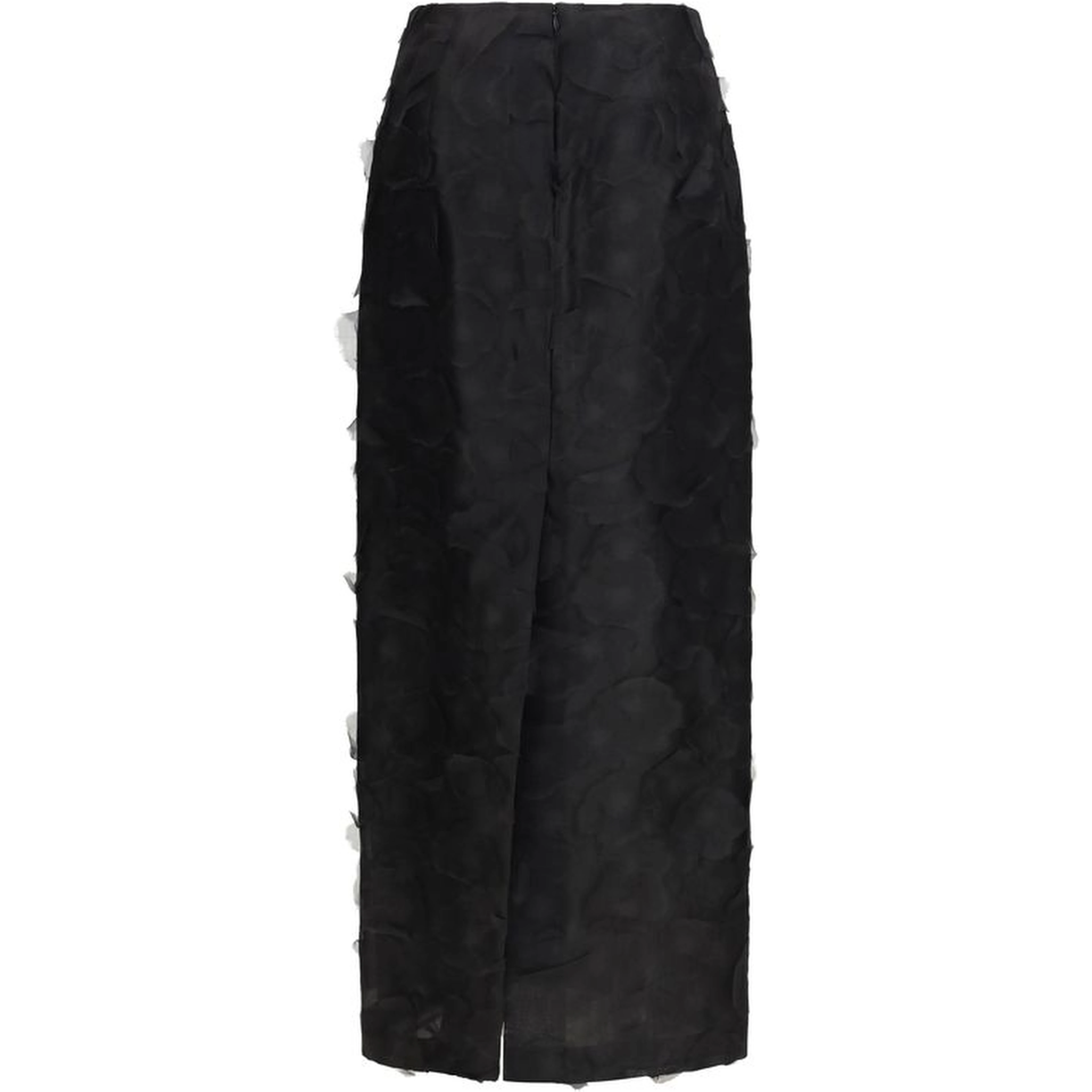 Black Silk Long Skirt