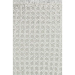 White Cotton Midi Skirt