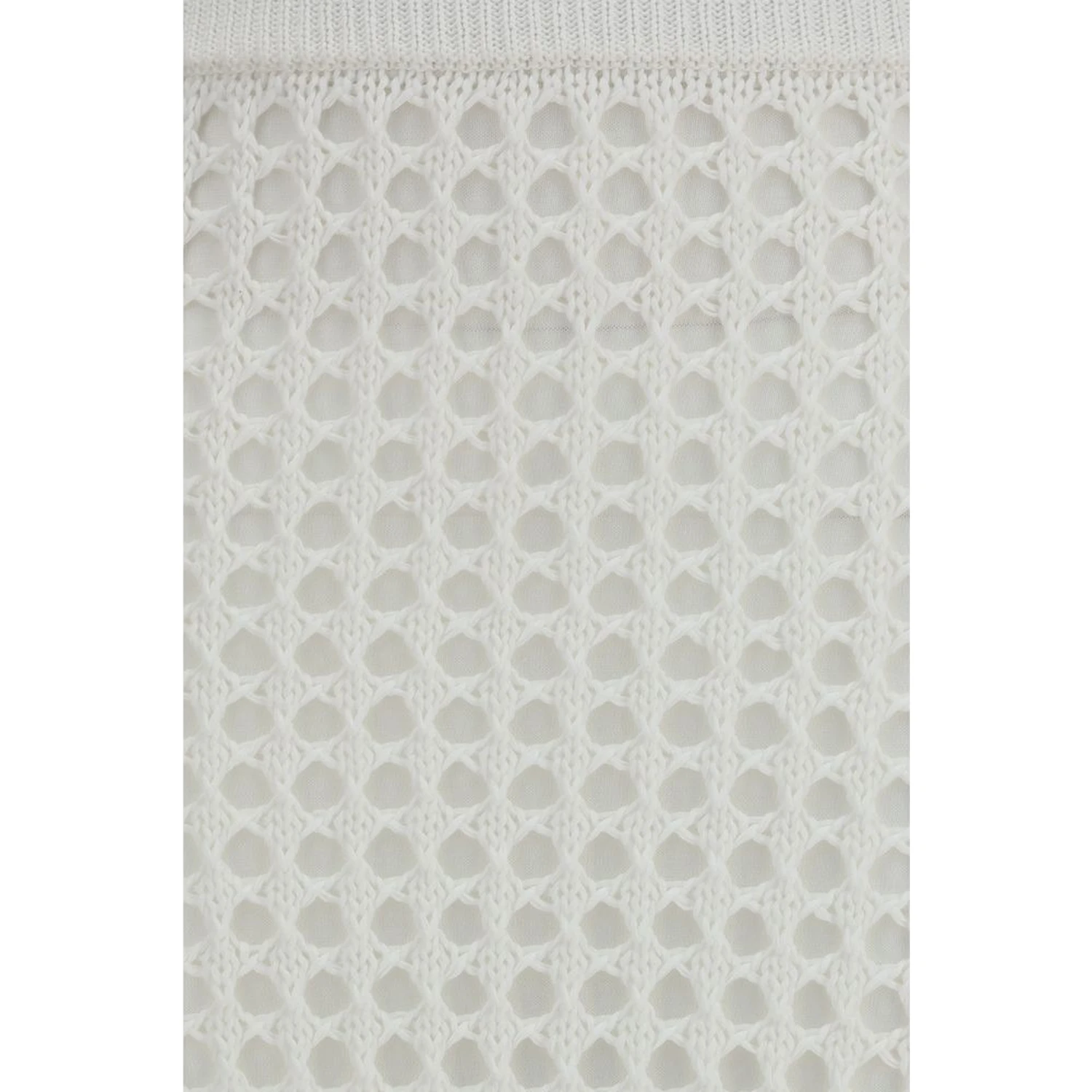 White Cotton Midi Skirt